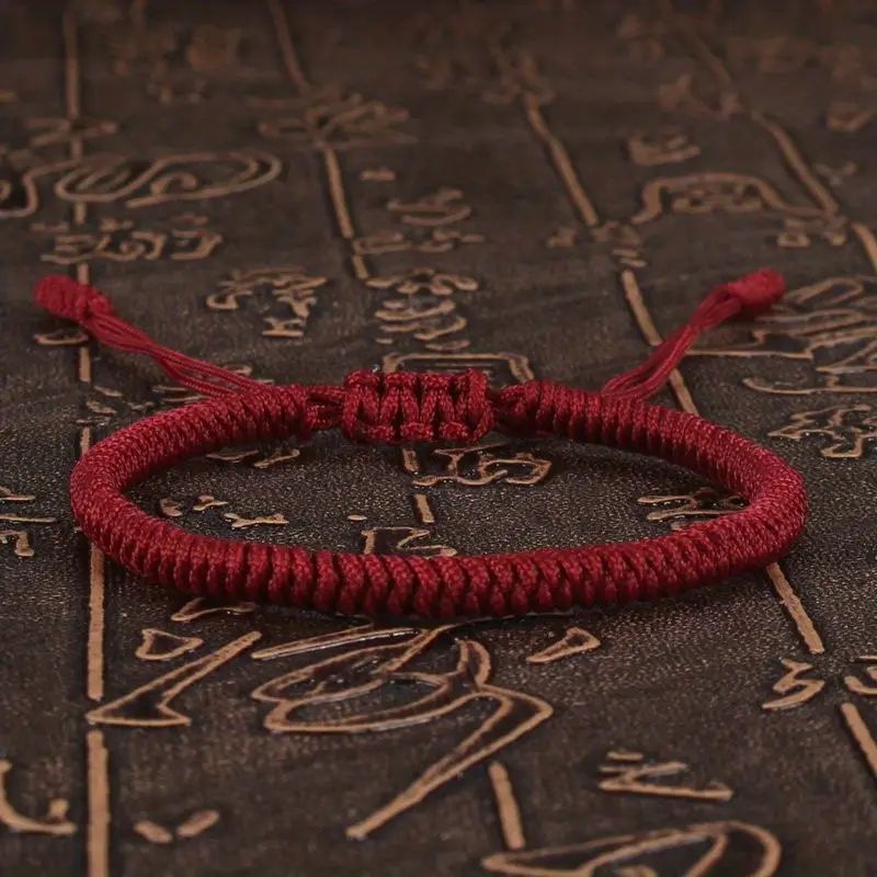 Handmade Braided Buddhist Knot Rope Bracelet