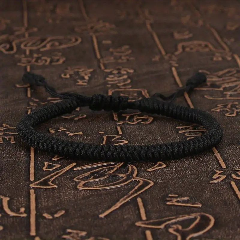 Handmade Braided Buddhist Knot Rope Bracelet