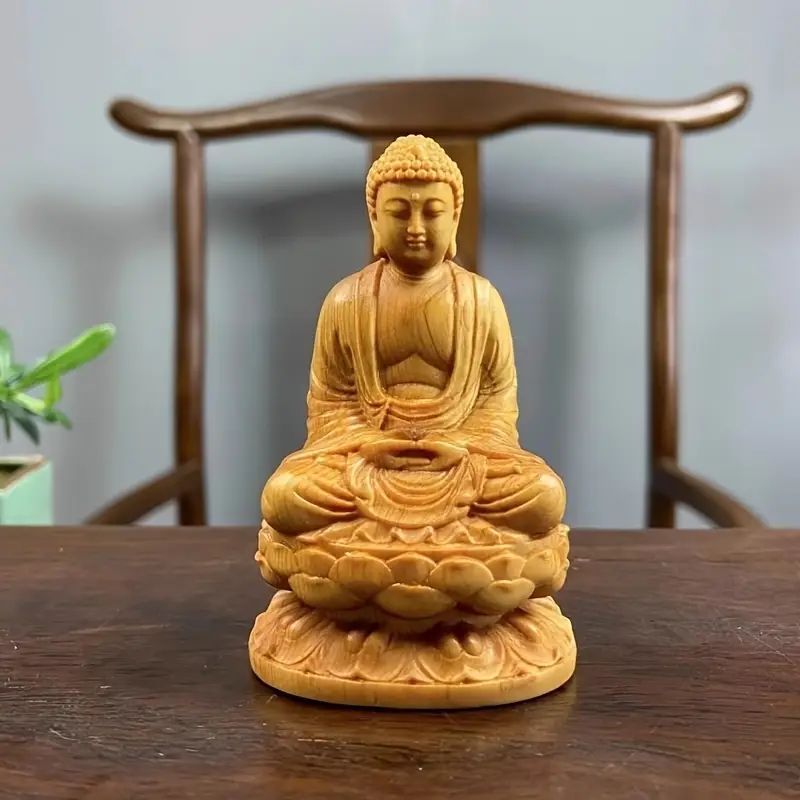 Handcrafted Cypress Buddha