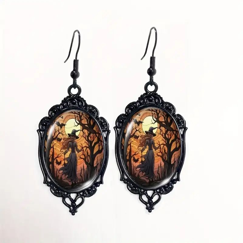 Pair of Witch Pattern Earrings 2