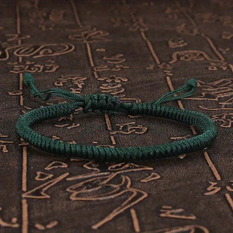 Handmade Braided Buddhist Knot Rope Bracelet