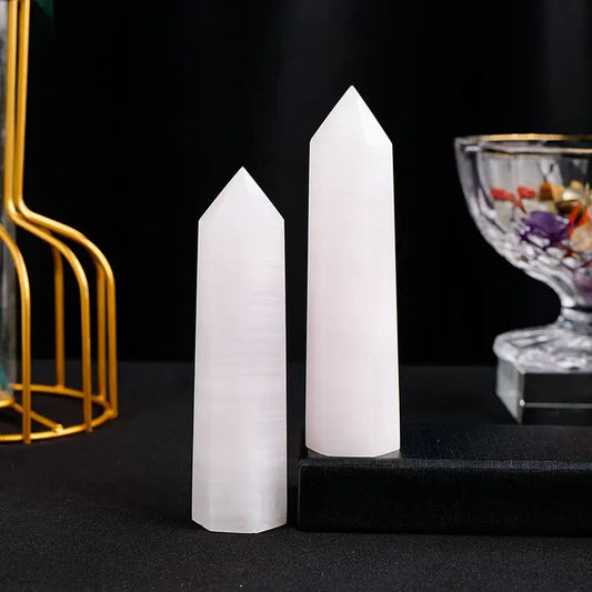 Pink Calcite Tower - Emotional Healing