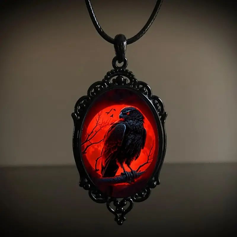 Crow Pendant Necklace